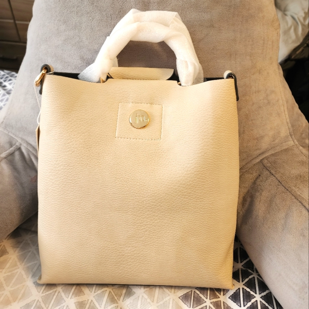 Jessica Moore Ivory Round Handle Crossbody New